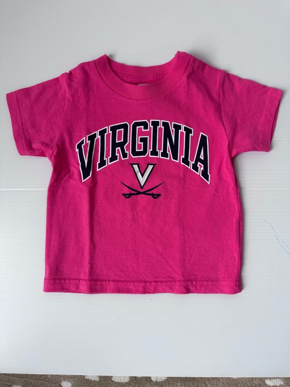 University of Virginia Kids' Pink Graphic Short Sleeve T-Shirt Size 2